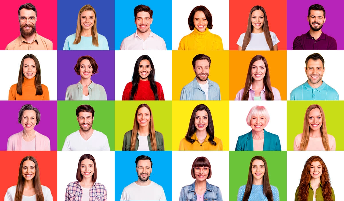 collage avec les visages des collaborateurs des écoles maternelles